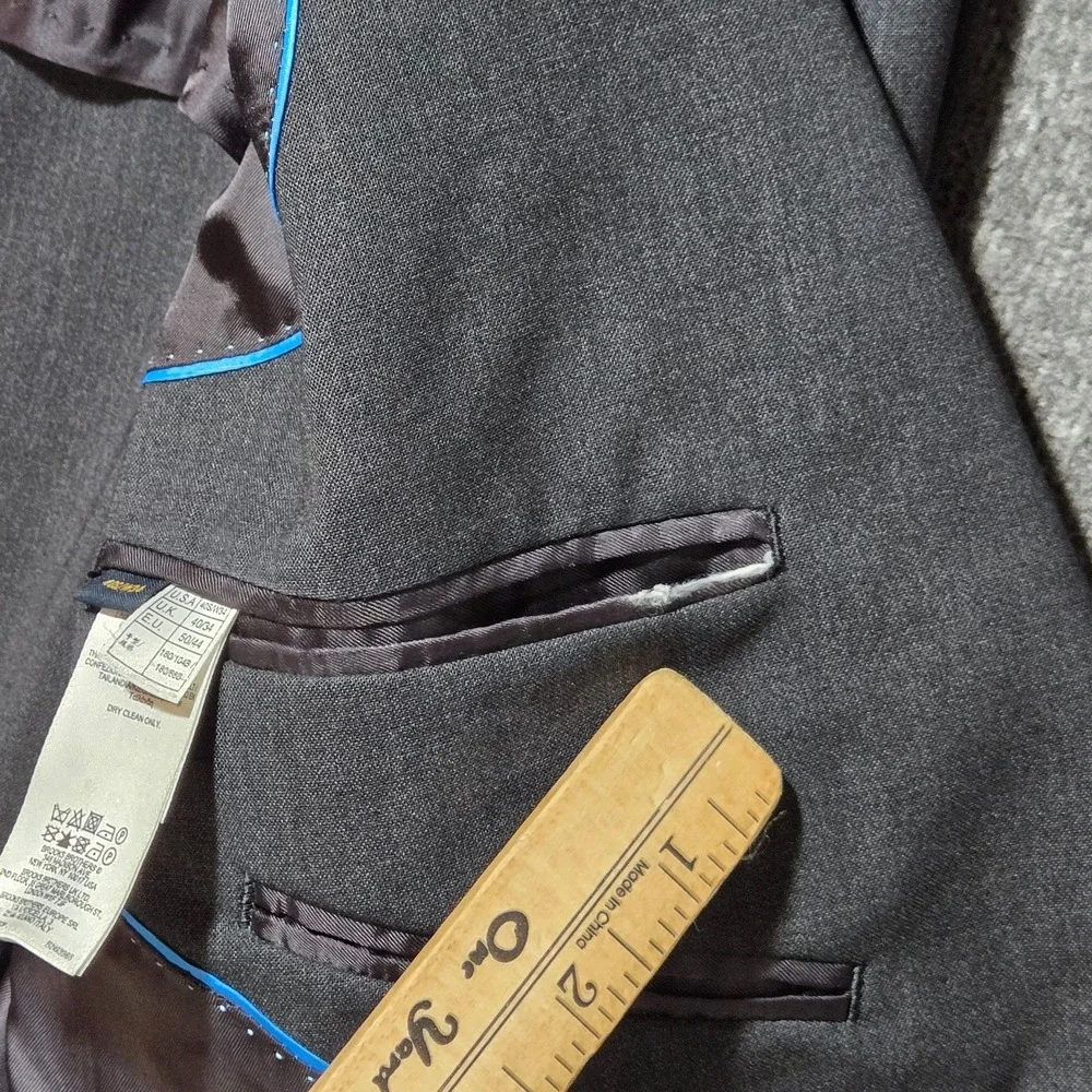Brooks Brothers Milano Reda Brookscool Unstructured Blazer Charcoal Gray Sz 40S
